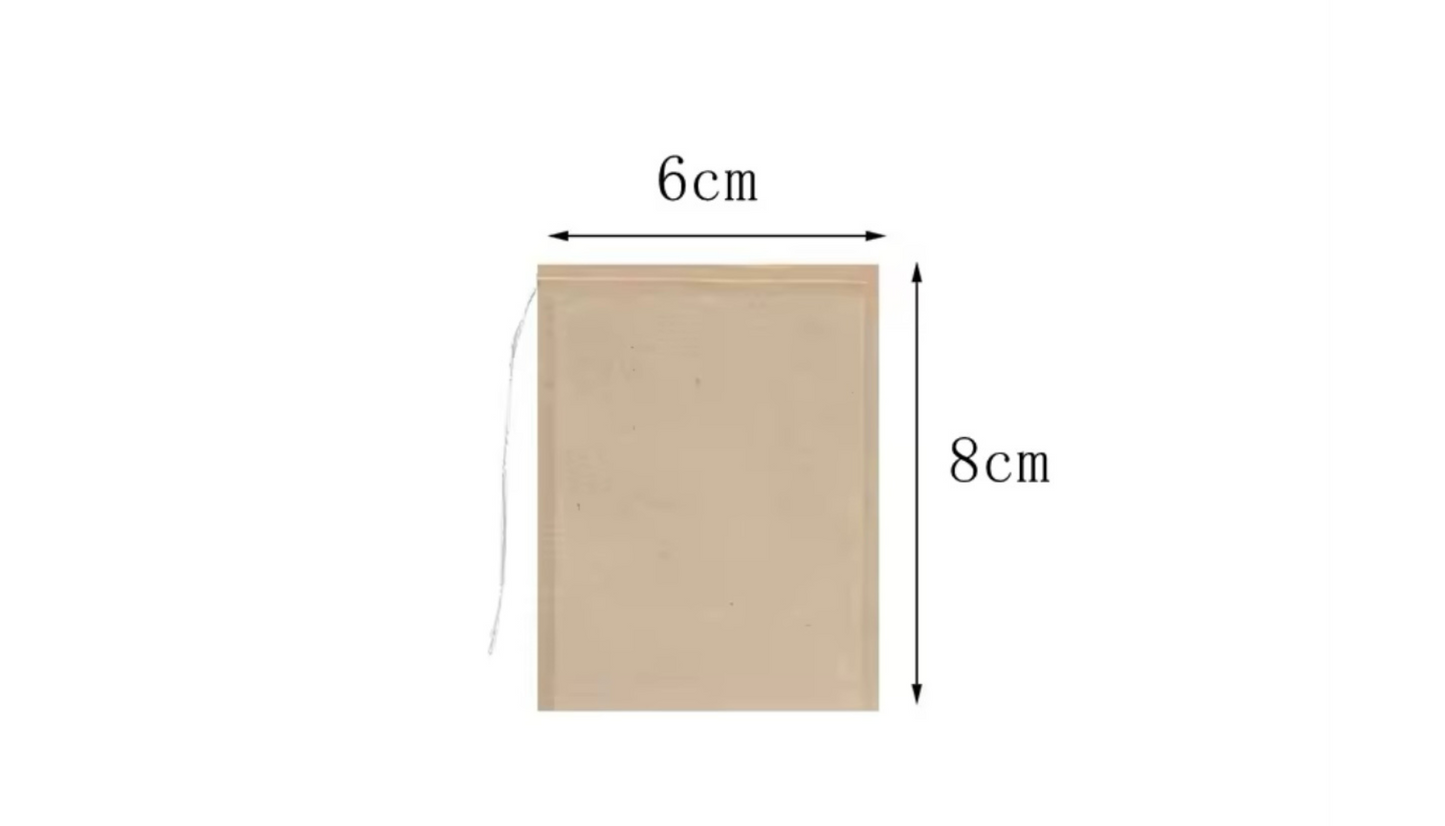 Sachets de thé à remplir dimensions 6x8 cm