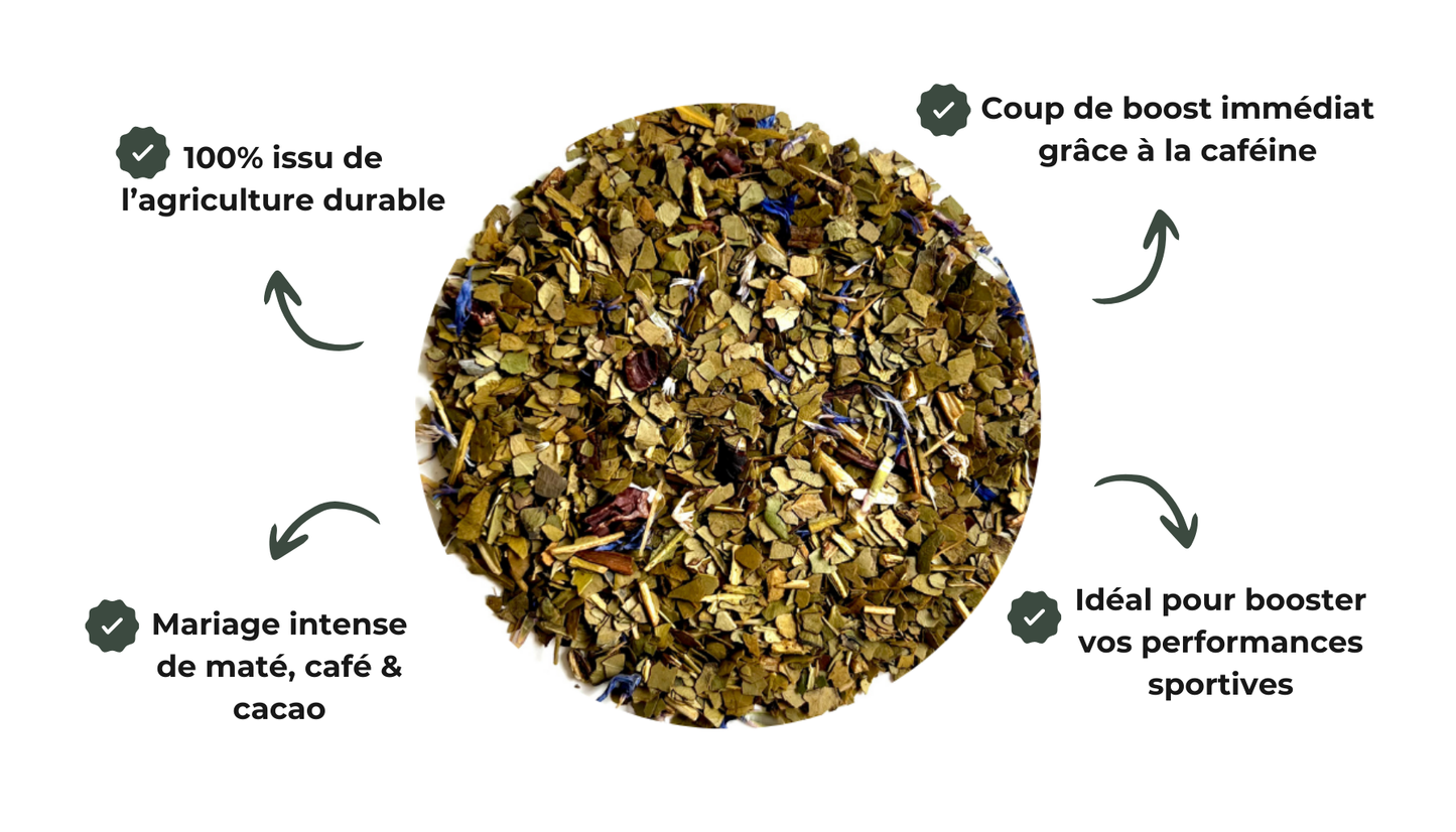 sachet Power Maté Café | Grains de Café Cacao