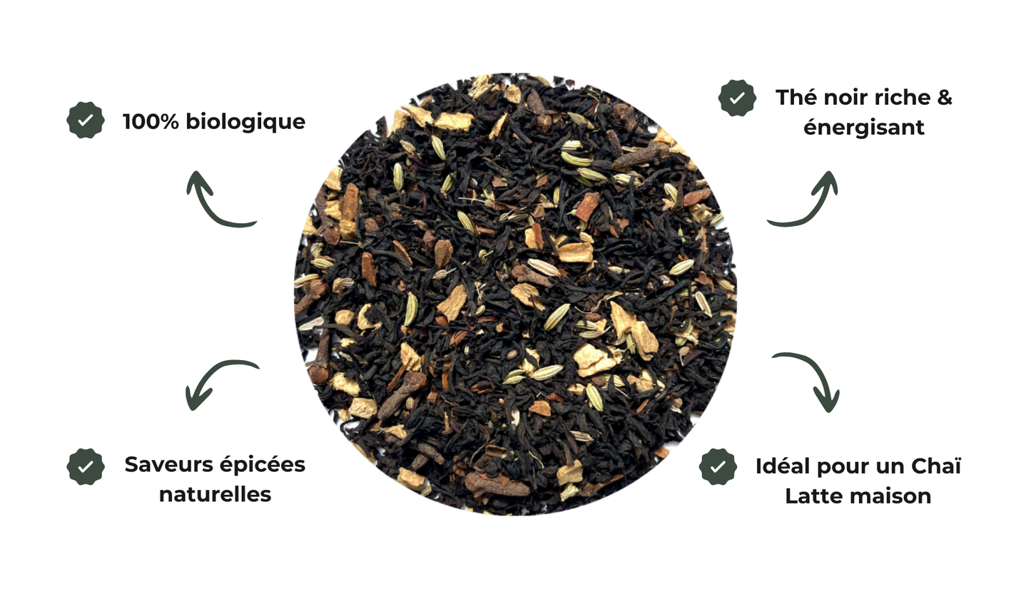 sachet Indian Chaï | Thé noir Épicé Biologique