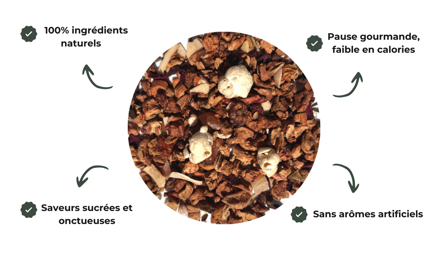 infusions gourmande amande pop corn coco