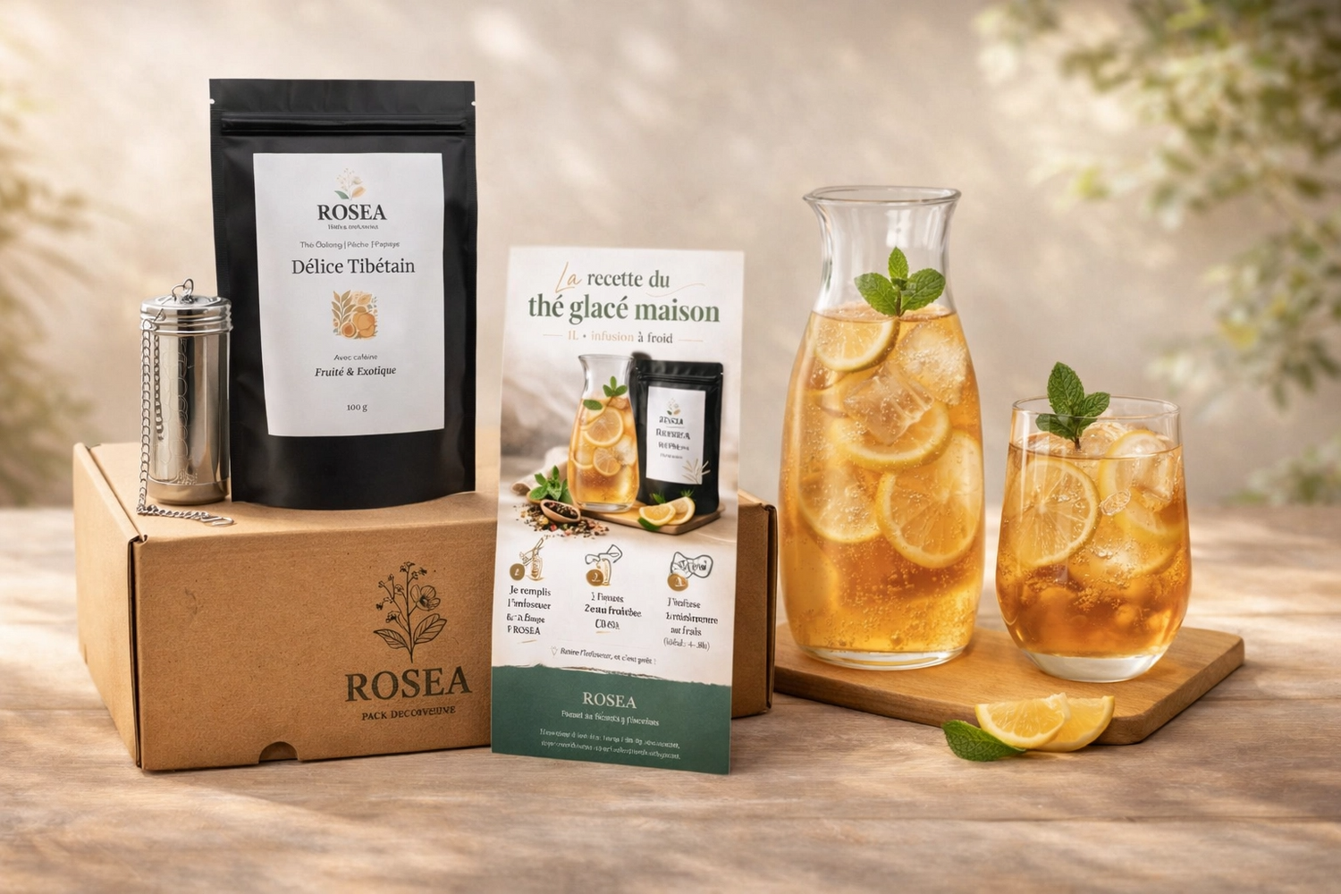 kits de préparation de thés glacés maison rosea thés et infusions