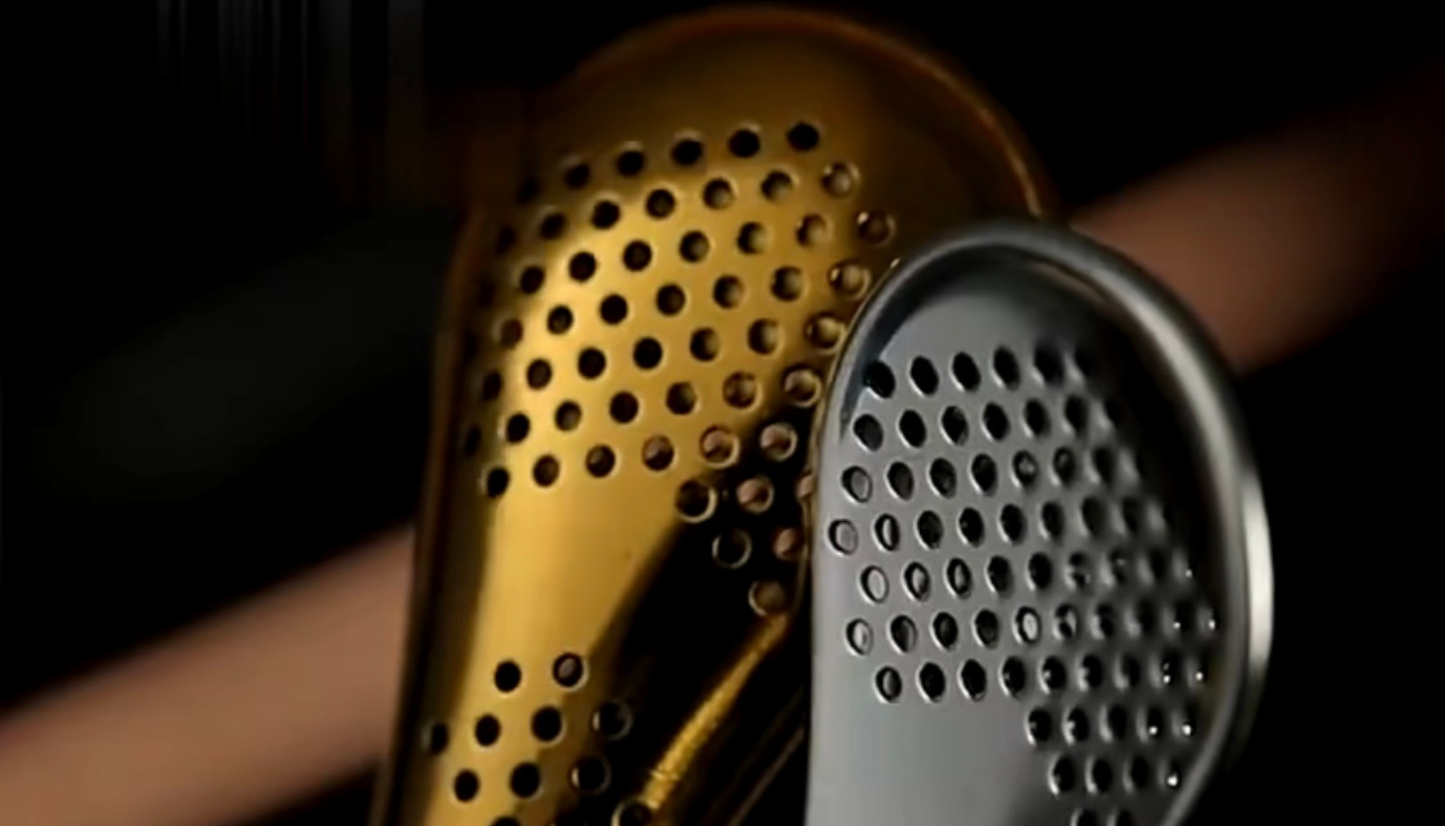 Cuillère paille filtre noir et doré