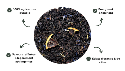 Sachet Earl Grey Lemon Blue | Thé Noir Citron Orange Bleuet