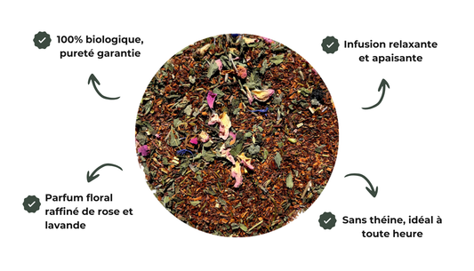sachet  infusion Mélisse Rose Lavande Biologique