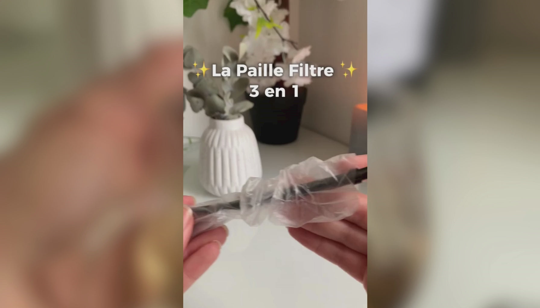 Charger la vidéo : Paille filtrante utilisation guide