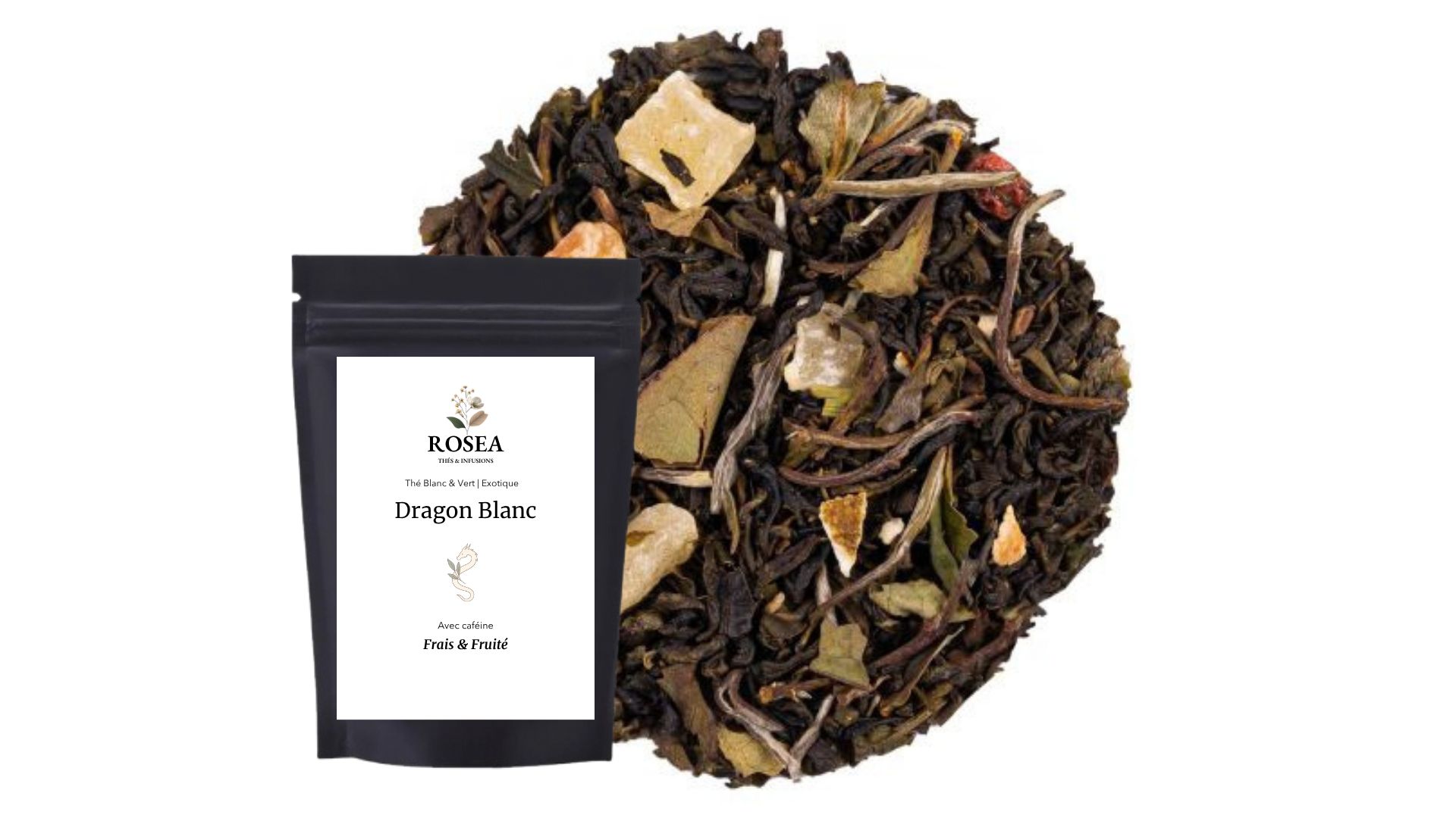 mélange thé blanc et thé vert fruits exotique fraise cerise