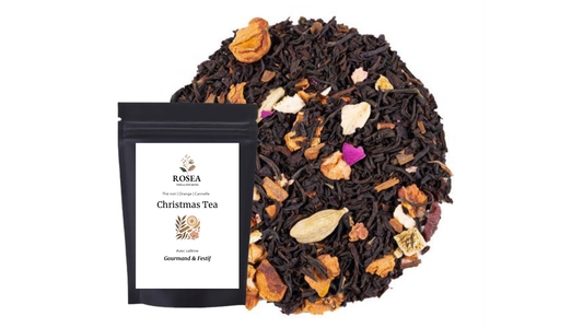 Thé de noël cannelle orange rose biologique