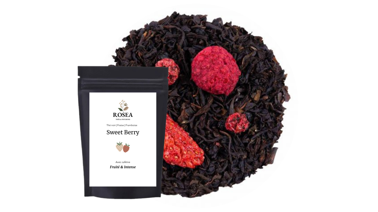 Thé noir-fraise-framboise