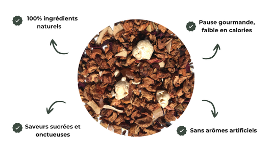 infusions  gourmande amande pop corn coco